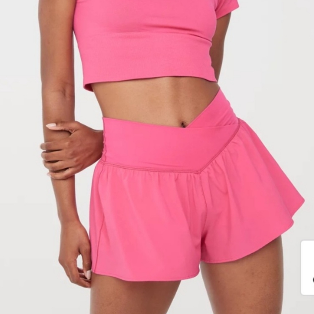 M,L:Aerie Crossover Flowy Stretch Shorts